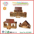 326pcs natürliche Farbe Rubberwood scherzt Spielzeug-hölzernes Block-Haus